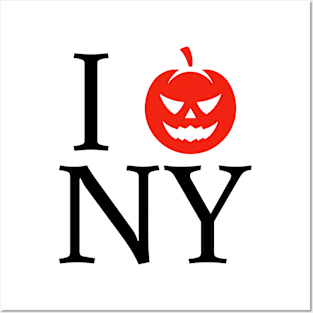 Pumpkin Head I Love New York Newyork Halloween NY City Shirt Posters and Art